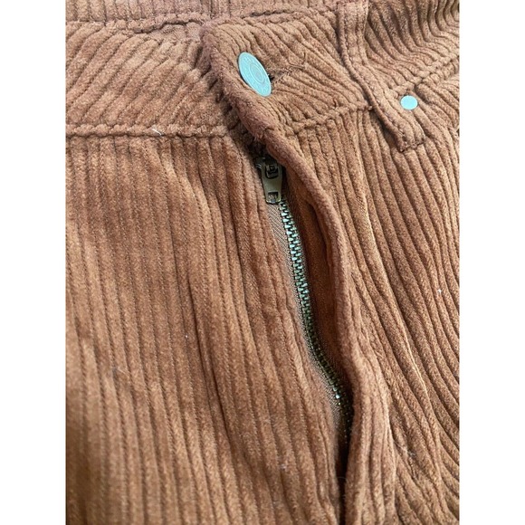 Pacsun Corduroy Mom Jean Size 27 Women's High Rise Pant Brown Rust Ankle Crop - Picture 9 of 10